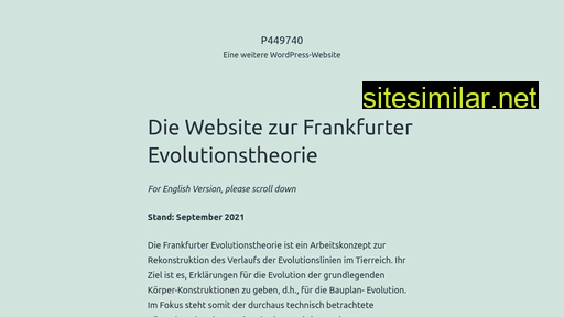 frankfurter-evolutionstheorie.de alternative sites