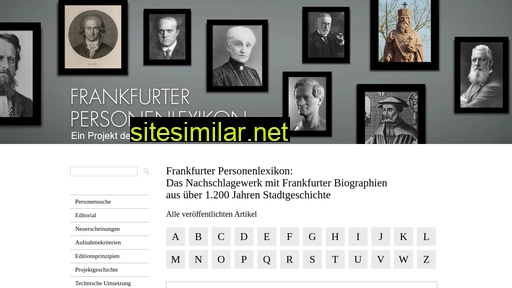 Frankfurter-personenlexikon similar sites