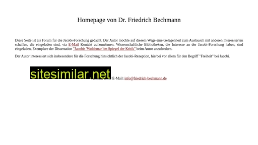 Friedrich-bechmann similar sites
