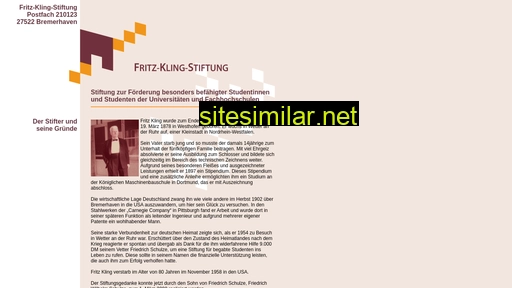 fritz-kling-stiftung.de alternative sites