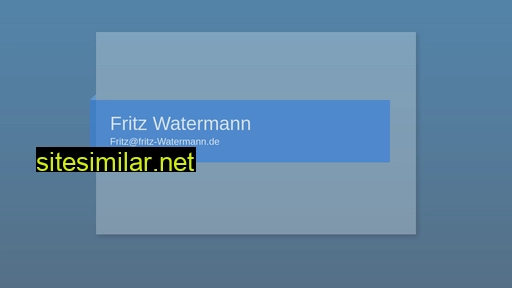 Fritz-watermann similar sites