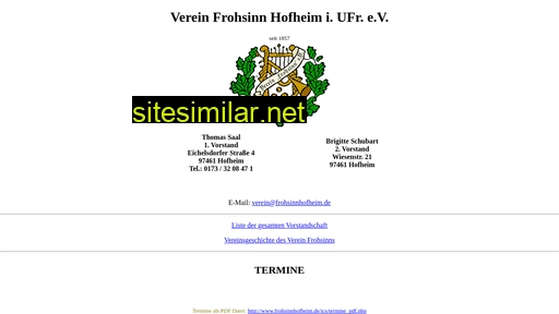 frohsinnhofheim.de alternative sites