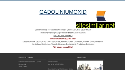 gadoliniumoxid.de alternative sites