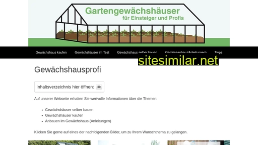 Gartengewaechshaus-bauen similar sites