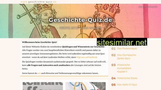Geschichte-quiz similar sites