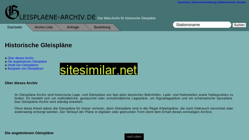 gleisplaene-archiv.de alternative sites