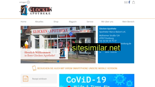 glockenapothekeduisburg.de alternative sites
