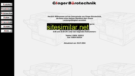 gloger-buerotechnik.de alternative sites