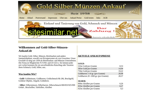 Gold-silber-muenzen-ankauf similar sites