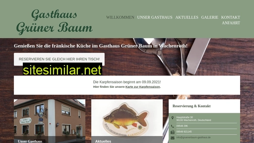 gruenerbaum-gasthaus.de alternative sites