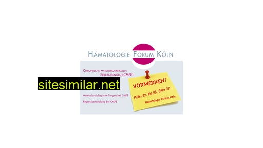 Haematologie-forum similar sites