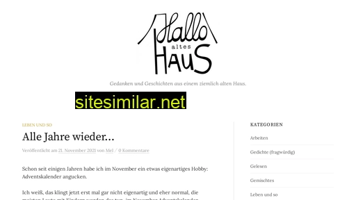 halloalteshaus.de alternative sites