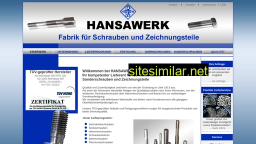 Hansawerk-schrauben similar sites