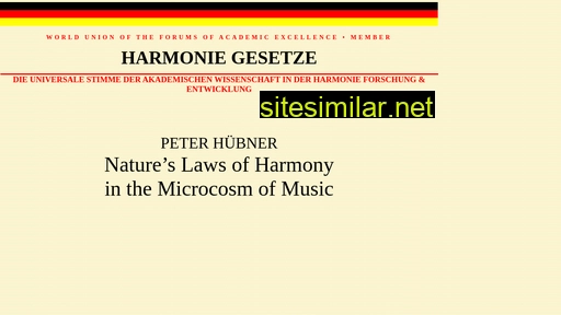 Harmoniegesetze similar sites