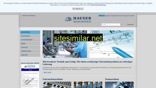 Hauser-maschinen similar sites