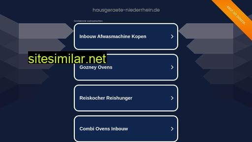 hausgeraete-niederrhein.de alternative sites