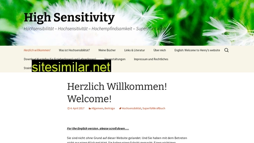 high-sensitivity.de alternative sites