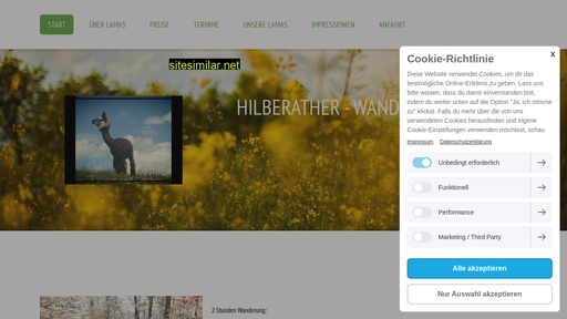 hilberather-wanderlamas.de alternative sites