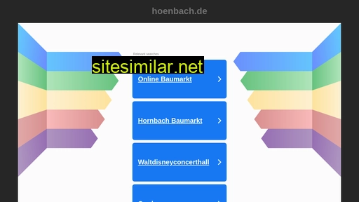hoenbach.de alternative sites