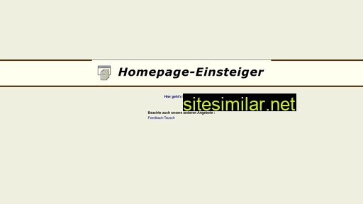 homepage-einsteiger.de alternative sites