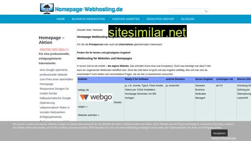 Homepage-webhosting similar sites