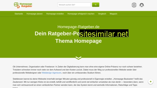 Homepage-ratgeber similar sites