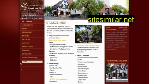 hotelzurpostlh.de alternative sites