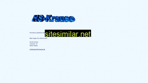 hs-krause.de alternative sites