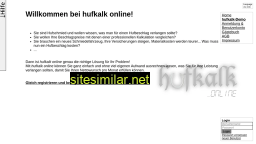 hufkalk.de alternative sites