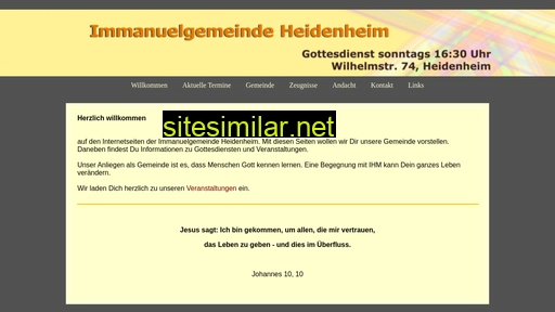 immanuelgemeinde-heidenheim.de alternative sites