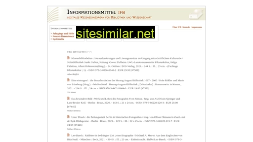 informationsmittel-fuer-bibliotheken.de alternative sites