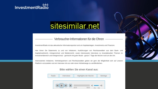investmentradio.de alternative sites