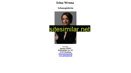 irina-wrona.de alternative sites