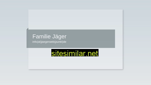 jaegerweb.de alternative sites
