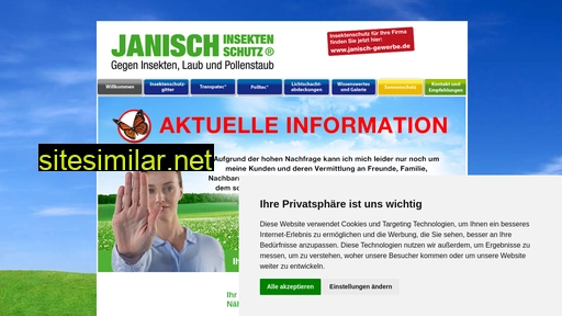 janisch-insektenschutz.de alternative sites
