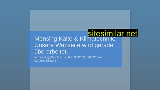 Kaeltetechnik-mensing similar sites