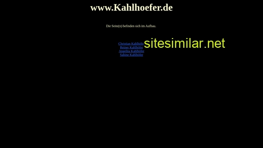 kahlhoefer.de alternative sites