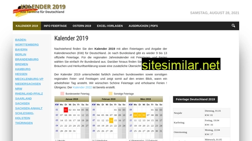 kalender-2019.de alternative sites