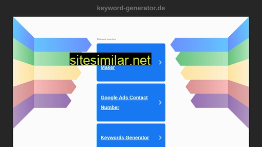 Keyword-generator similar sites