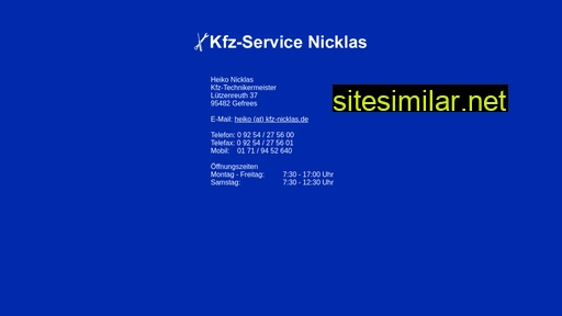 Kfz-nicklas similar sites