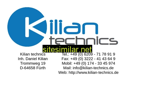 kilian-technics.de alternative sites