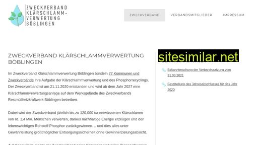 Klaerschlamm-zweckverband similar sites
