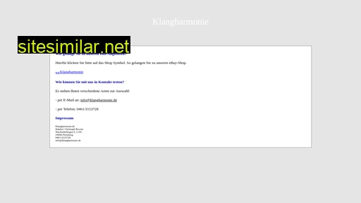 klangharmonie.de alternative sites