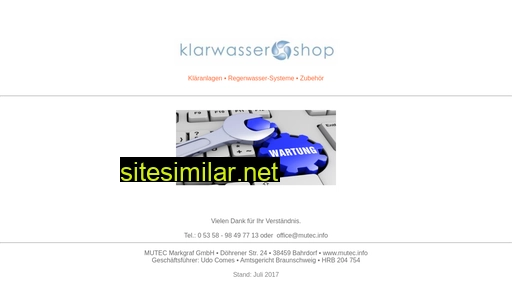 Klarwasser-shop similar sites