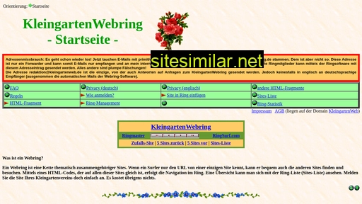 kleingartenwebring.de alternative sites