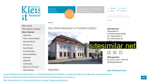 kleist-museum.de alternative sites