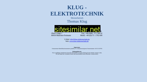 Klug-elektrotechnik similar sites