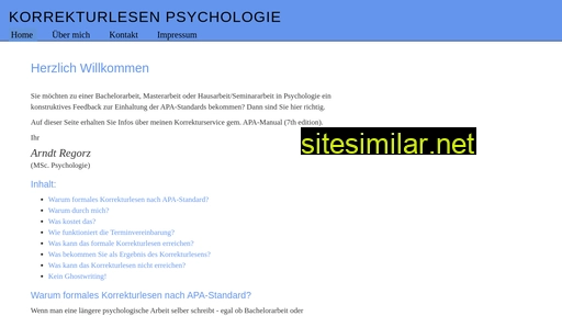 korrektur-psychologie.de alternative sites