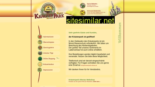 kraeuterpark-altenau.de alternative sites