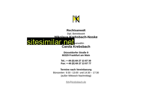 krebsbach.de alternative sites